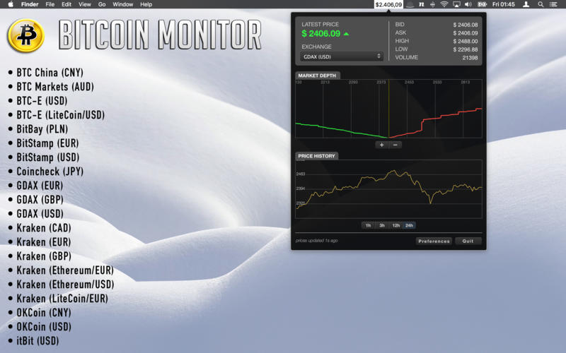 Bitcoin Monitor 2.0.2 for Mac|Mac版下载 |