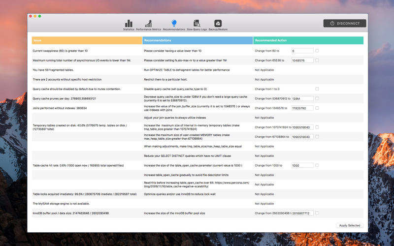 MySQL and MariaDB Optimizer 1.5 for Mac|Mac版下载 |