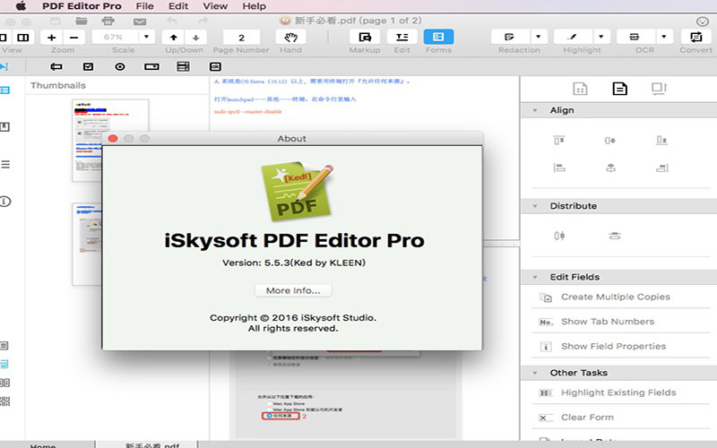 iSkysoft PDF Editor Pro 5.5.3 for Mac|Mac版下载 |