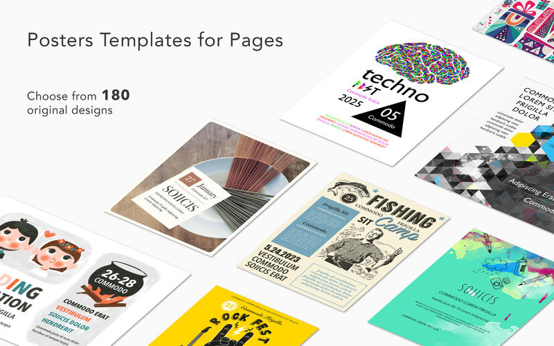 Posters Templates for Pages 1.0 for Mac|Mac版下载 |