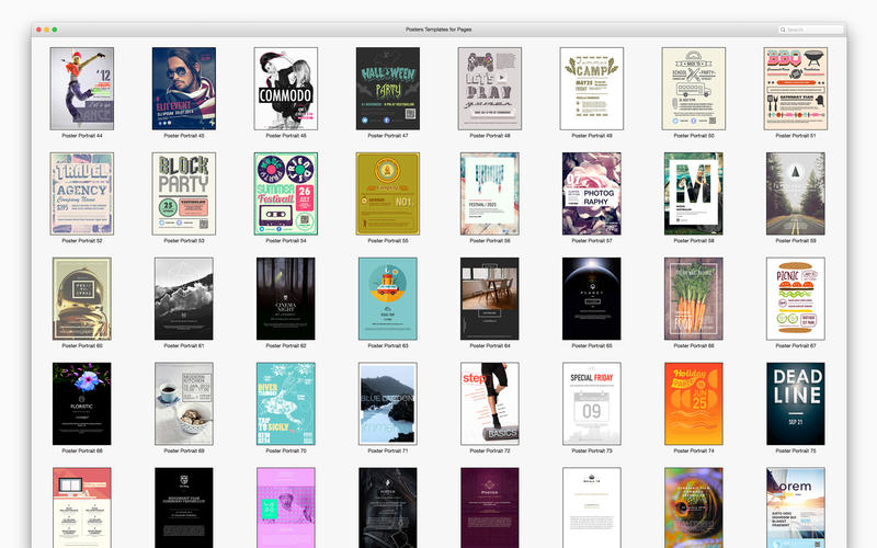 Posters Templates for Pages 1.0 for Mac|Mac版下载 |