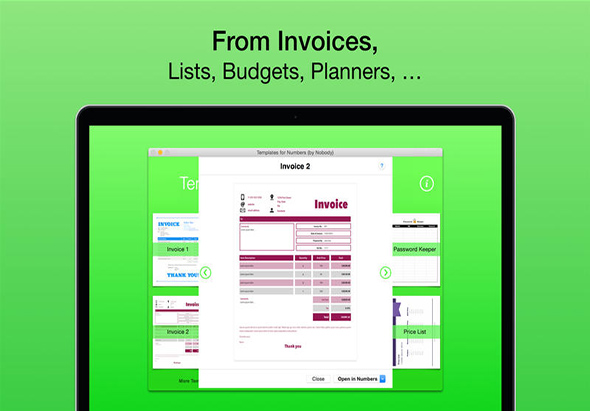 Templates for Numbers (by Nobody) 1.1 for Mac|Mac版下载 |