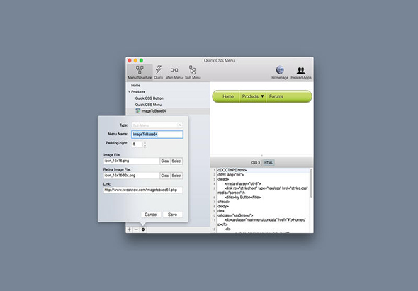 Quick CSS Menu 1.2 for Mac|Mac版下载 |
