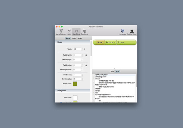 Quick CSS Menu 1.2 for Mac|Mac版下载 |