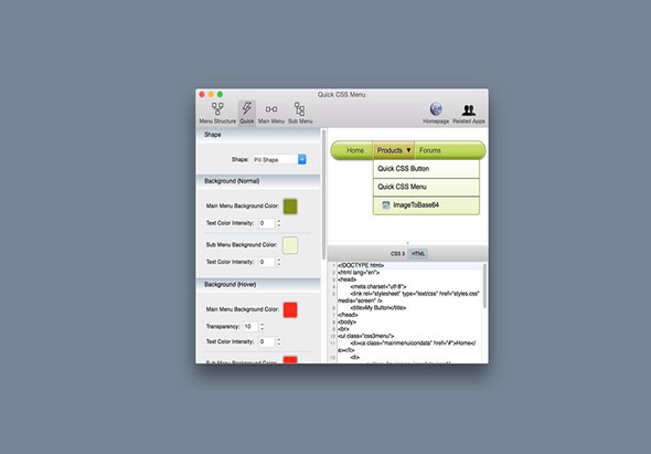 Quick CSS Menu 1.2 for Mac|Mac版下载 |
