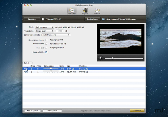 DVDRemaster 8.0.3 for Mac|Mac版下载 | 