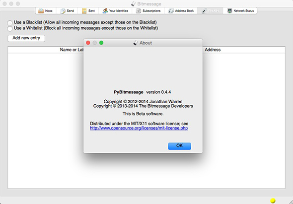 Bitmessage 0.4.4 for Mac|Mac版下载 |