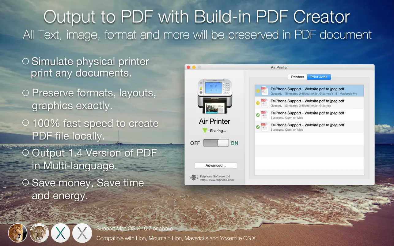Air Printer – 隔空打印机服务器 for Mac 5.1.6 破解版 智慧打印、无线共享、轻松办公
