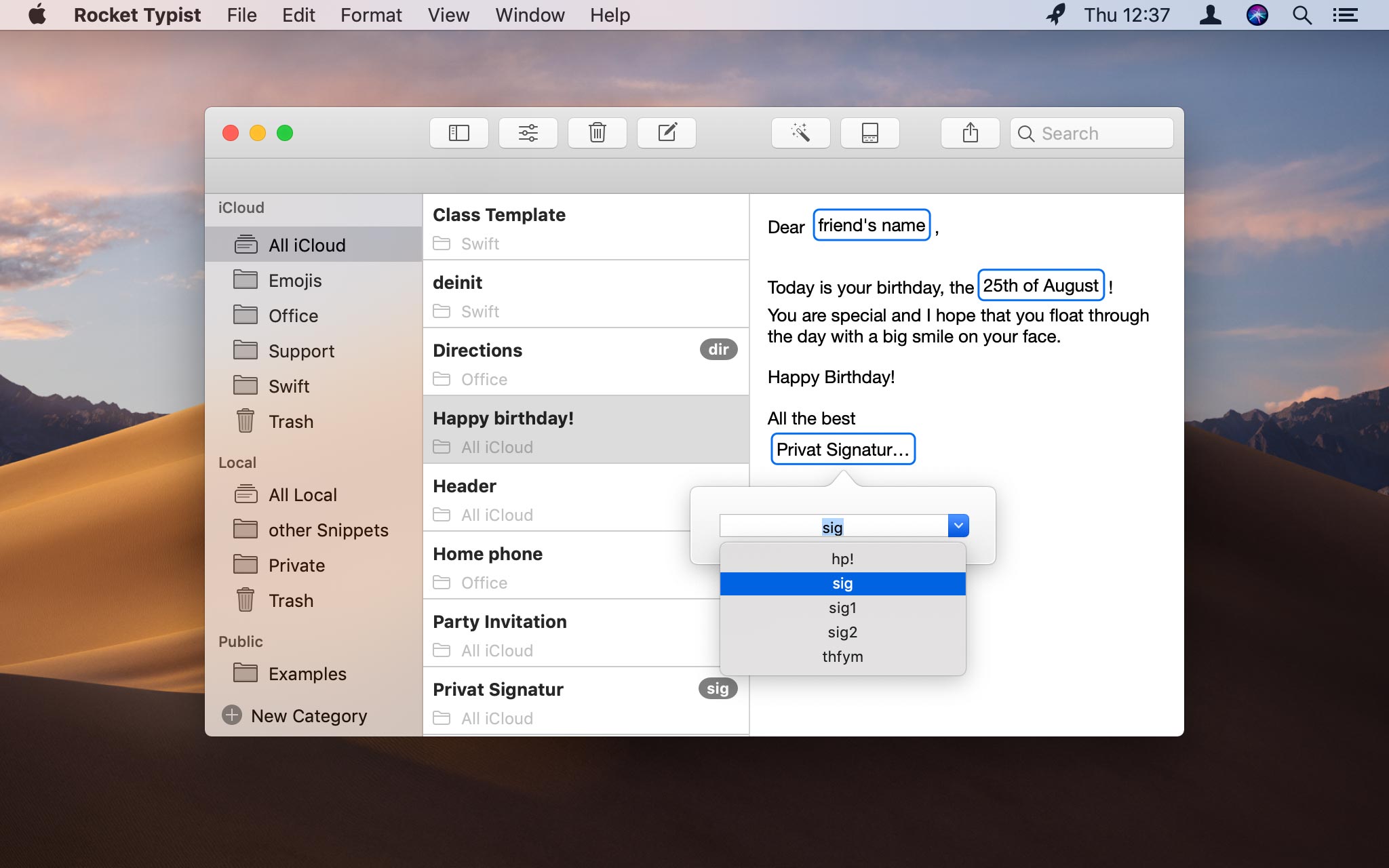 Rocket Typist Pro 3.0.2 Mac 破解版 文本快速输入工具