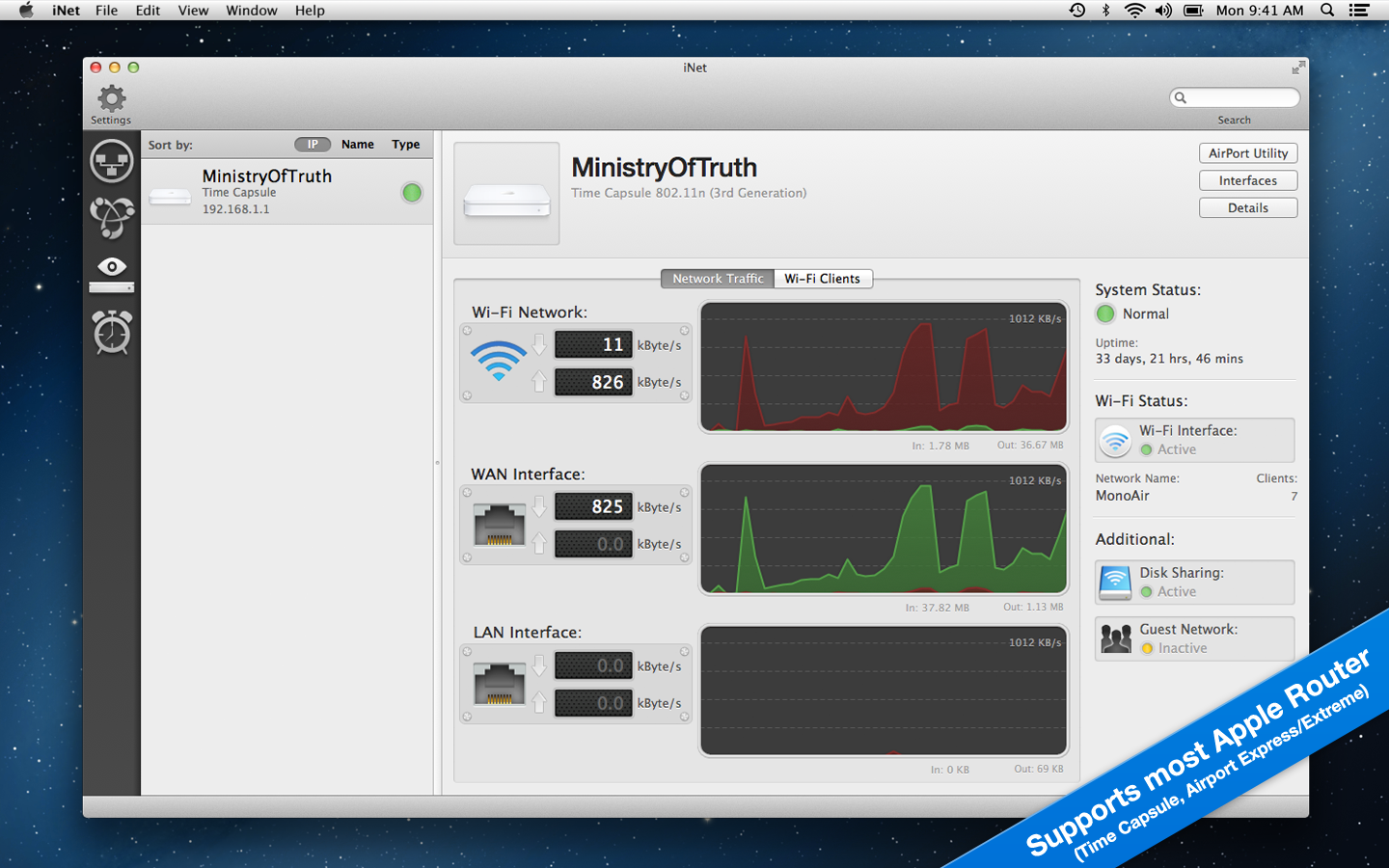 iNet Network Scanner for Mac 3.0.3 破解版 Mac上优秀的网络设备监视器