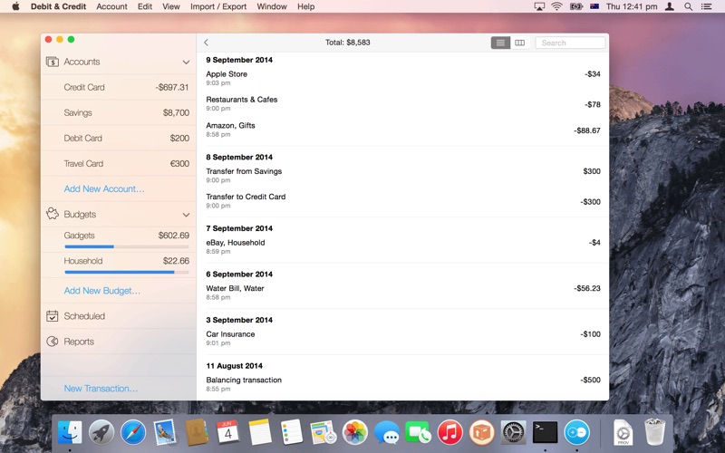 Debit & Credit Premium for Mac 6.2.1 破解版 个人财务管理