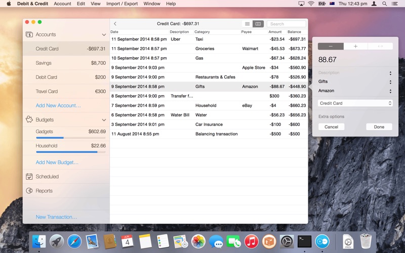 Debit & Credit Premium for Mac 6.2.1 破解版 个人财务管理