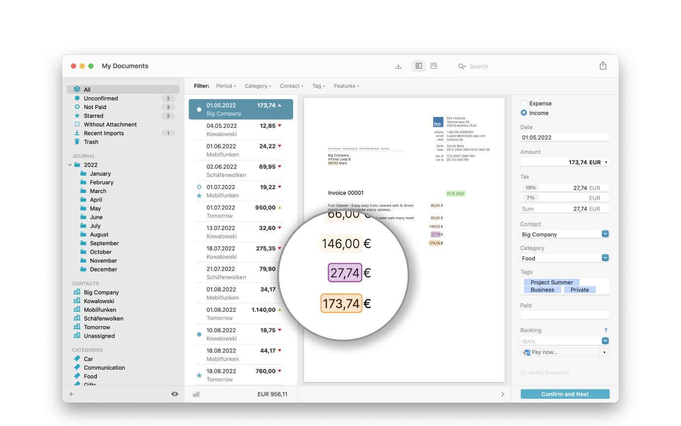 Receipts for Mac 1.14 破解版 财务发票管理软件