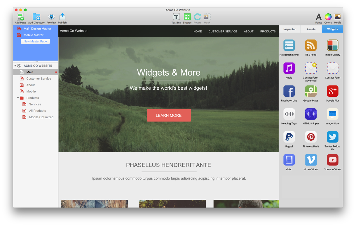 EverWeb for Mac 4.0 中文破解版 优秀的网页开发工具