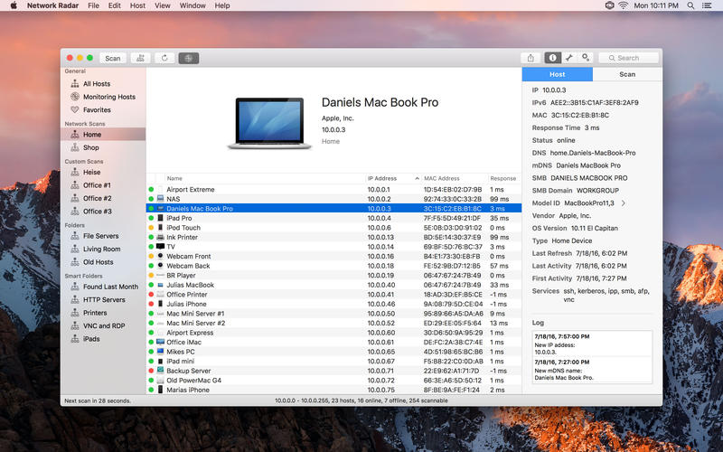 Network Radar 3.0.4 Mac 破解版 - Mac 上优秀的网络扫描和管理工具