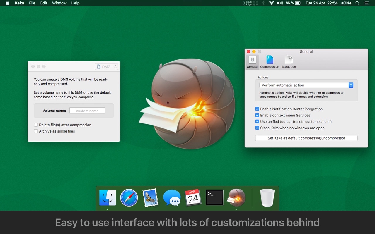 Keka 1.3.4 Mac 中文破解版 好用的压缩解压工具