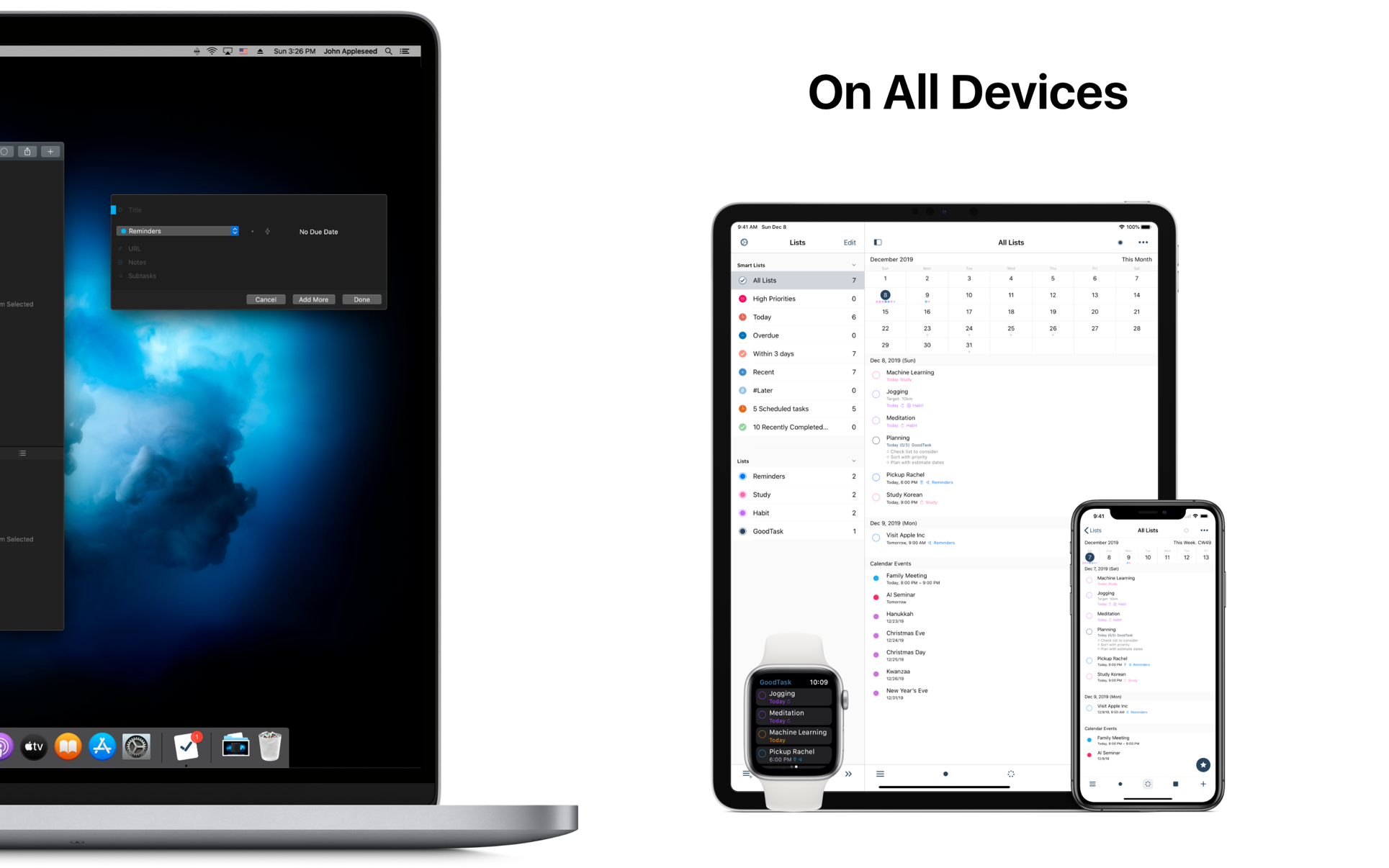 GoodTask 7.6.1 Mac 中文破解版 含日历和提醒功能的待办任务和项目管理工具
