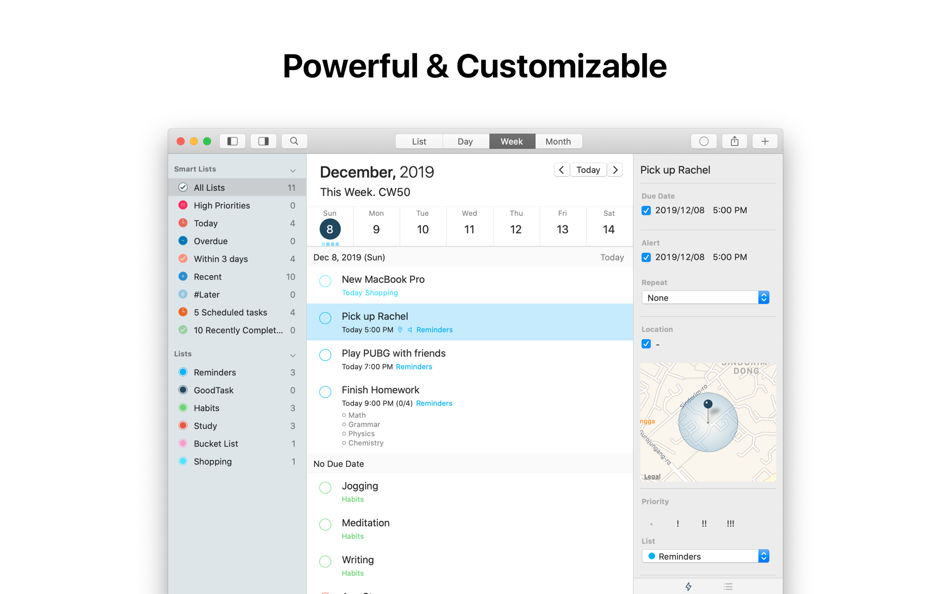 GoodTask 7.6.1 Mac 中文破解版 含日历和提醒功能的待办任务和项目管理工具