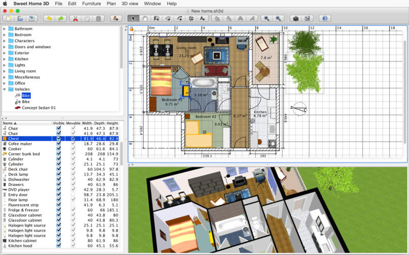 Sweet Home 3D for Mac 7.1.1 中文破解版 3D室内设计软件