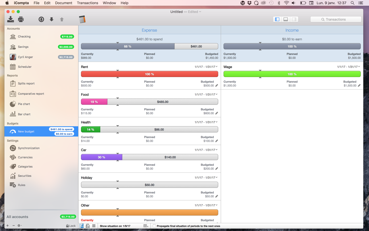 iCompta for Mac 6.0.68 破解版 优秀的财务管理工具