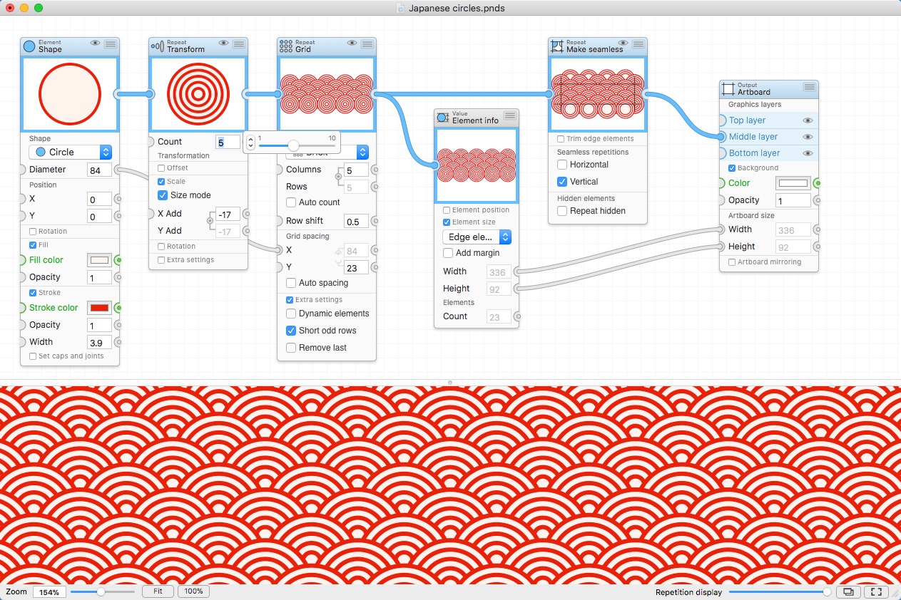 Patternodes for Mac 3.2.1 破解版 创建基于重复的图形模式动画或插图