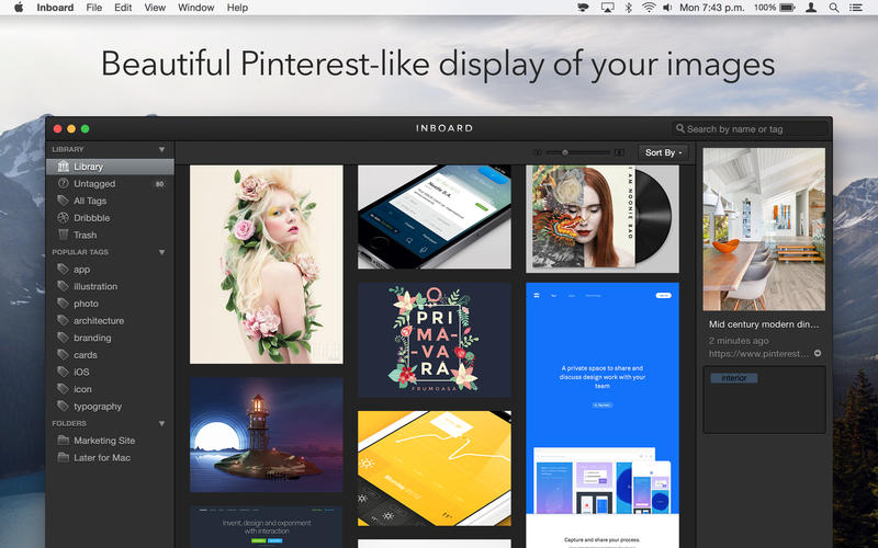 Inboard for Mac 1.1.7 破解版 集成Dribbble的强大素材管理器