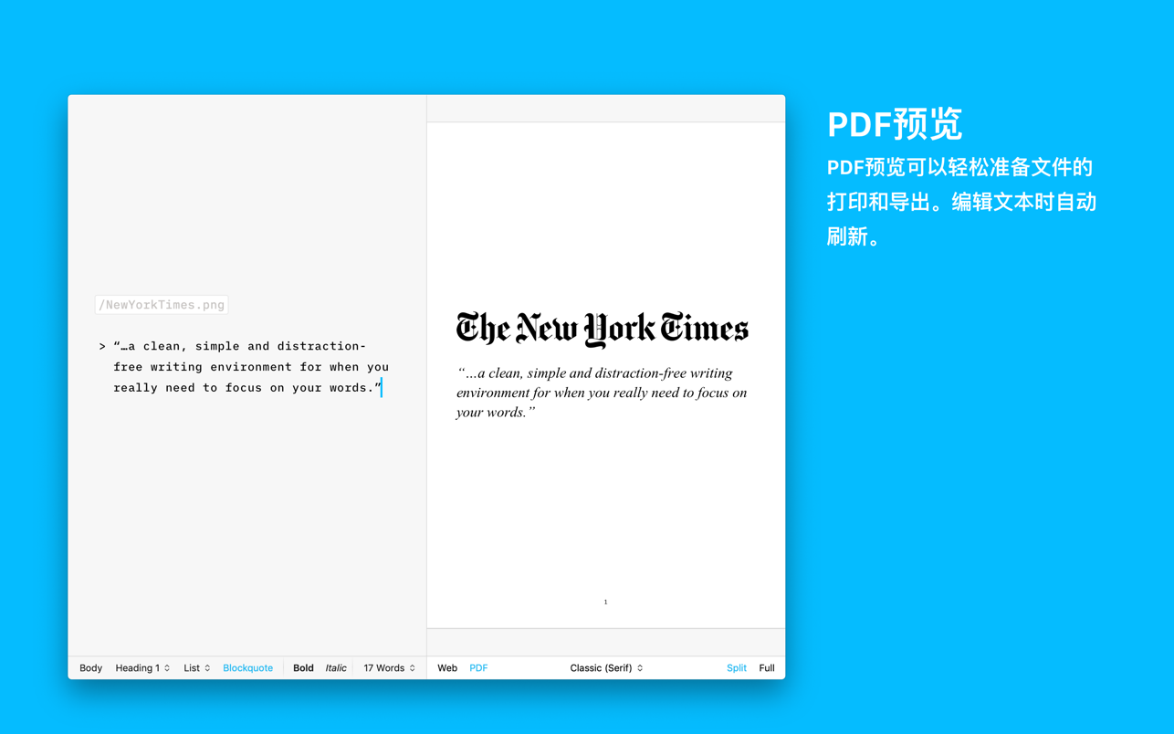 iA Writer for Mac 6.0.11 中文破解版 简洁易用的文本写作工具