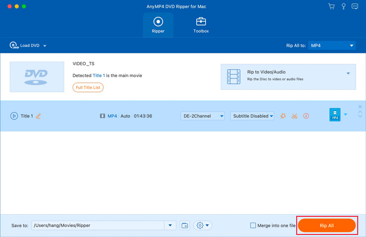 AnyMP4 DVD Ripper for Mac 9.0.58.16870 破解版 DVD转换工具
