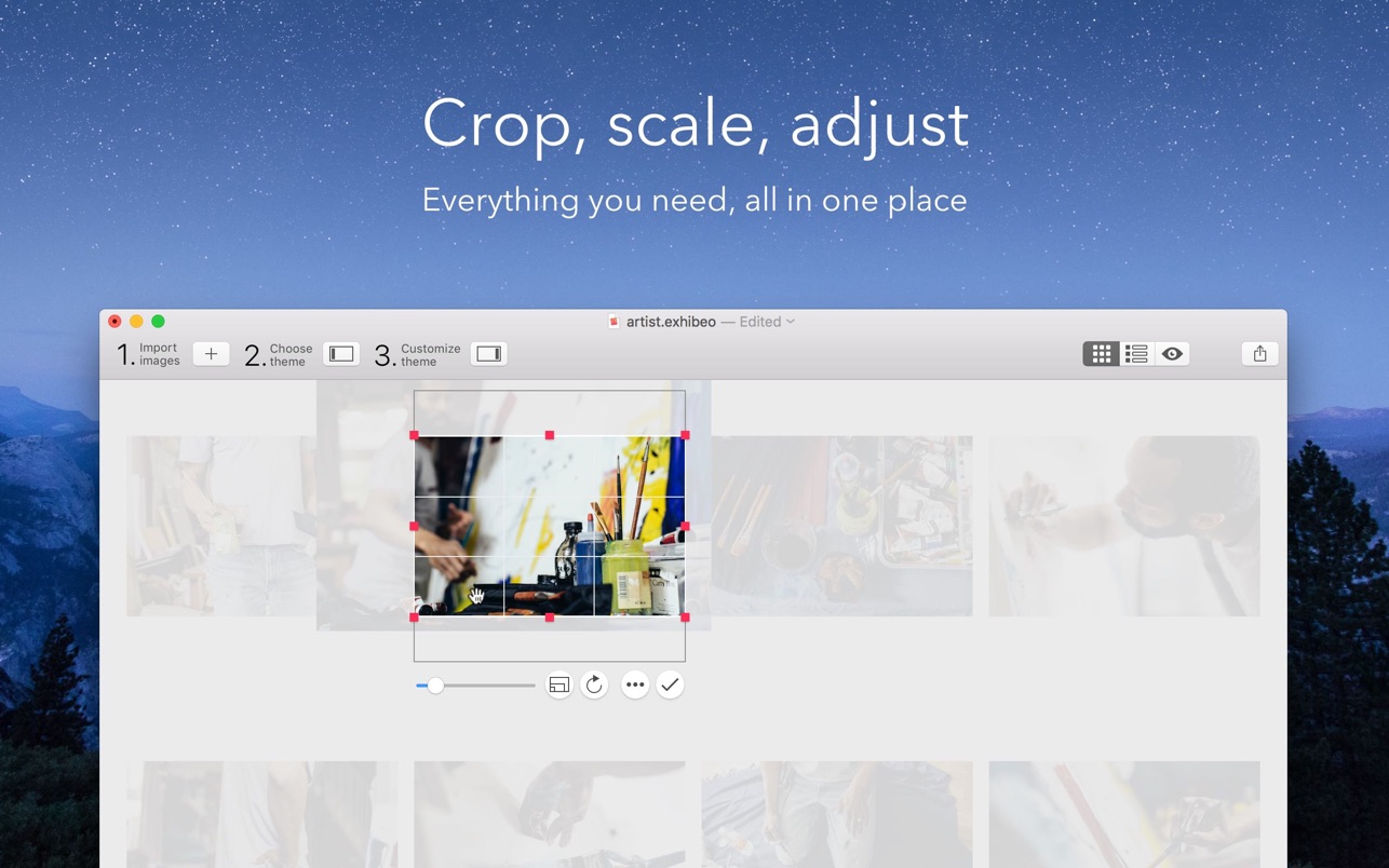 Exhibeo for Mac 2.0.13 破解版 Mac平台响应式网页图片布局制作工具