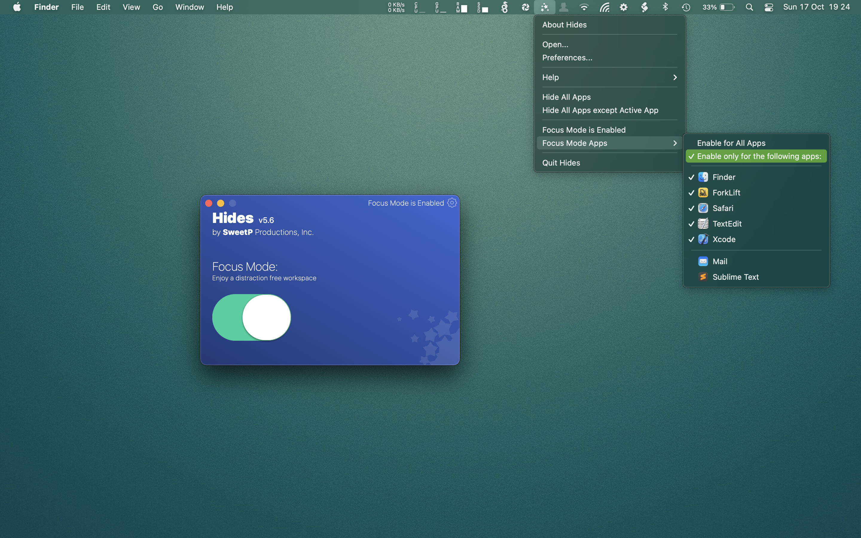 Hides for Mac 5.9 破解版 一键隐藏所有应用窗口