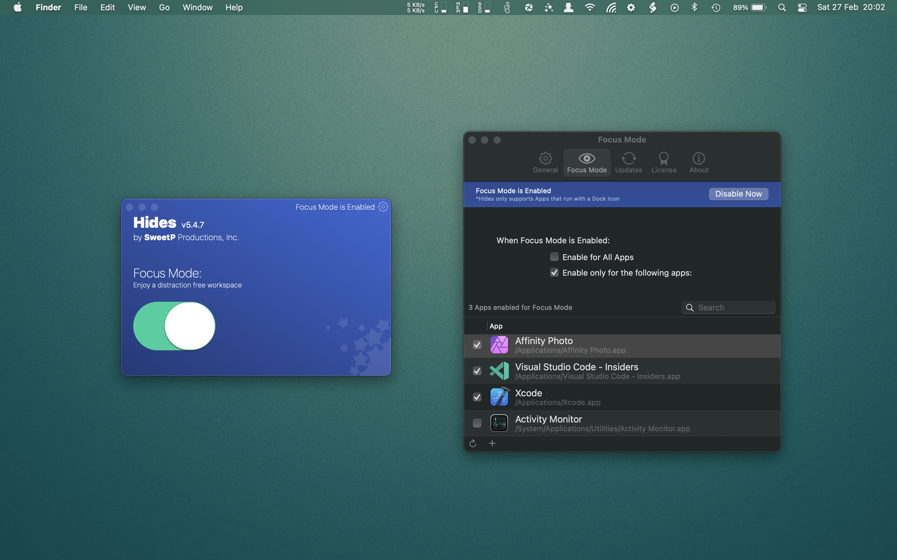 Hides for Mac 5.9 破解版 一键隐藏所有应用窗口