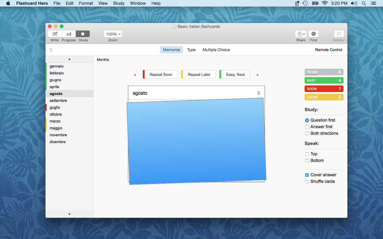 Flashcard Hero for Mac 3.5.0 破解版 学习卡片制作工具