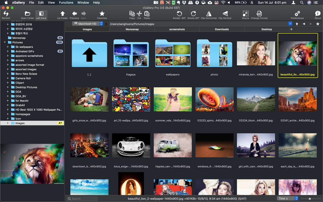 zGallery for Mac 4.65 破解版 优秀的图片浏览和管理工具