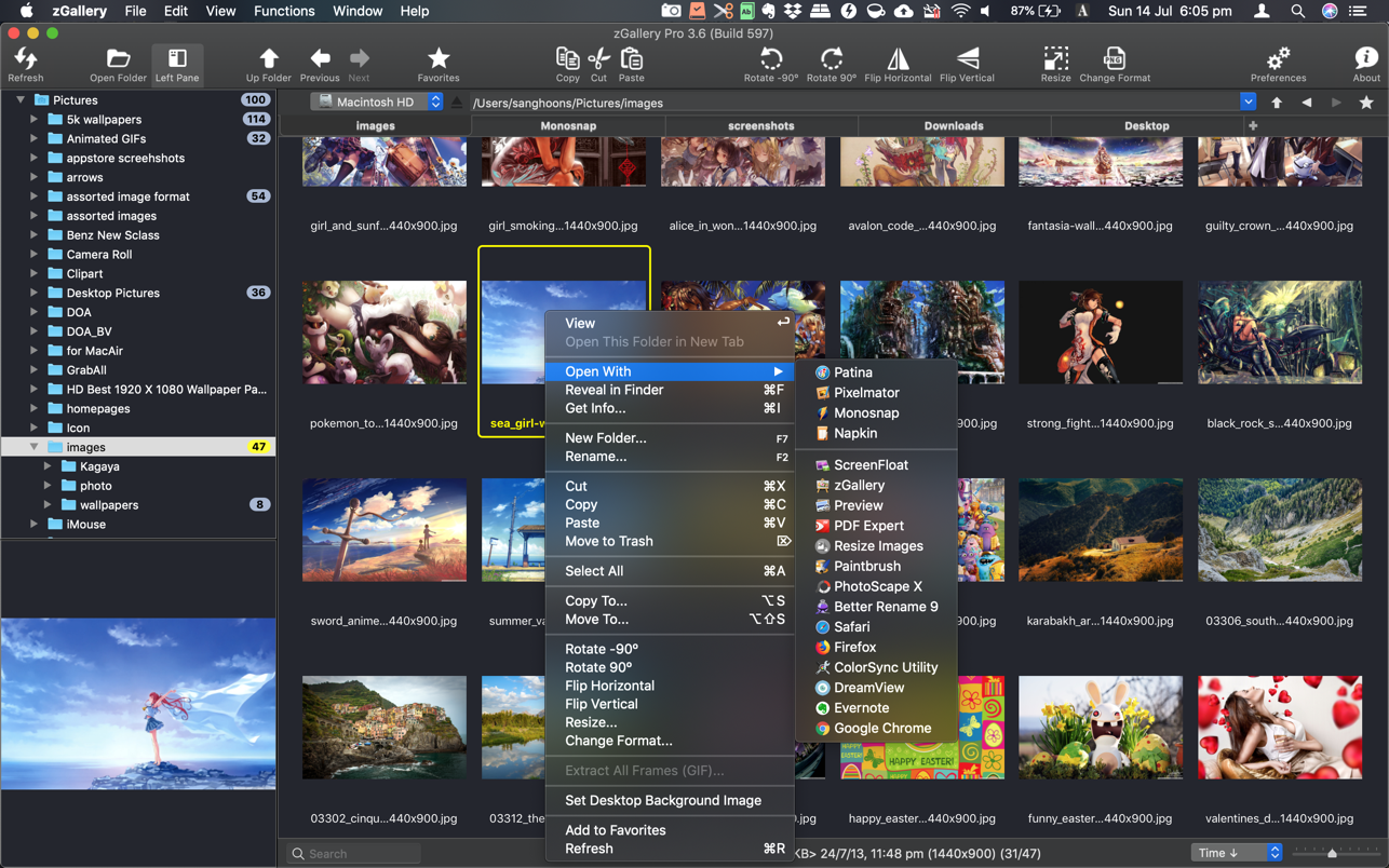 zGallery for Mac 4.65 破解版 优秀的图片浏览和管理工具