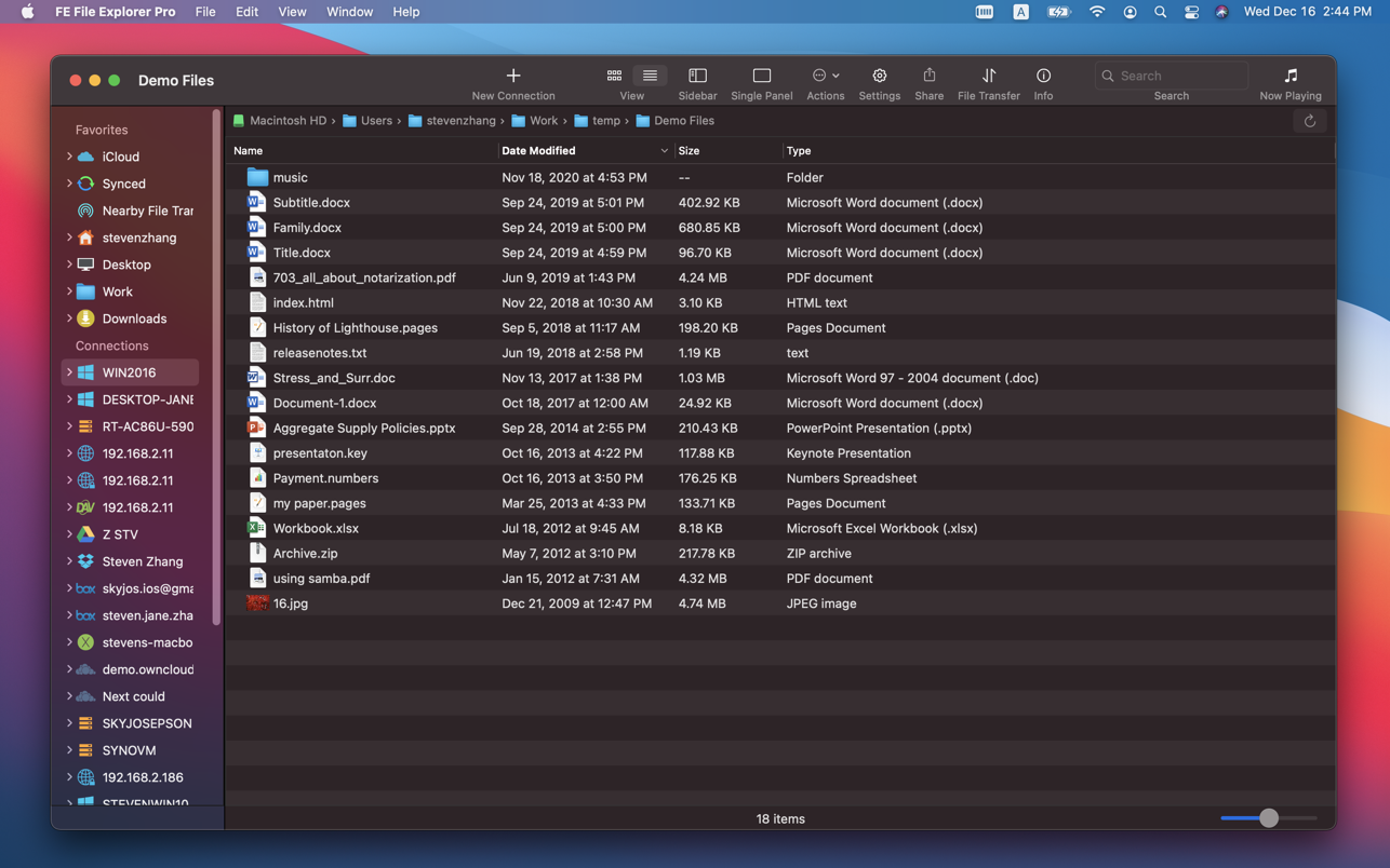 FE File Explorer Pro for Mac 3.4.2 中文破解版 访问FTP WebDAV和网盘上的文件