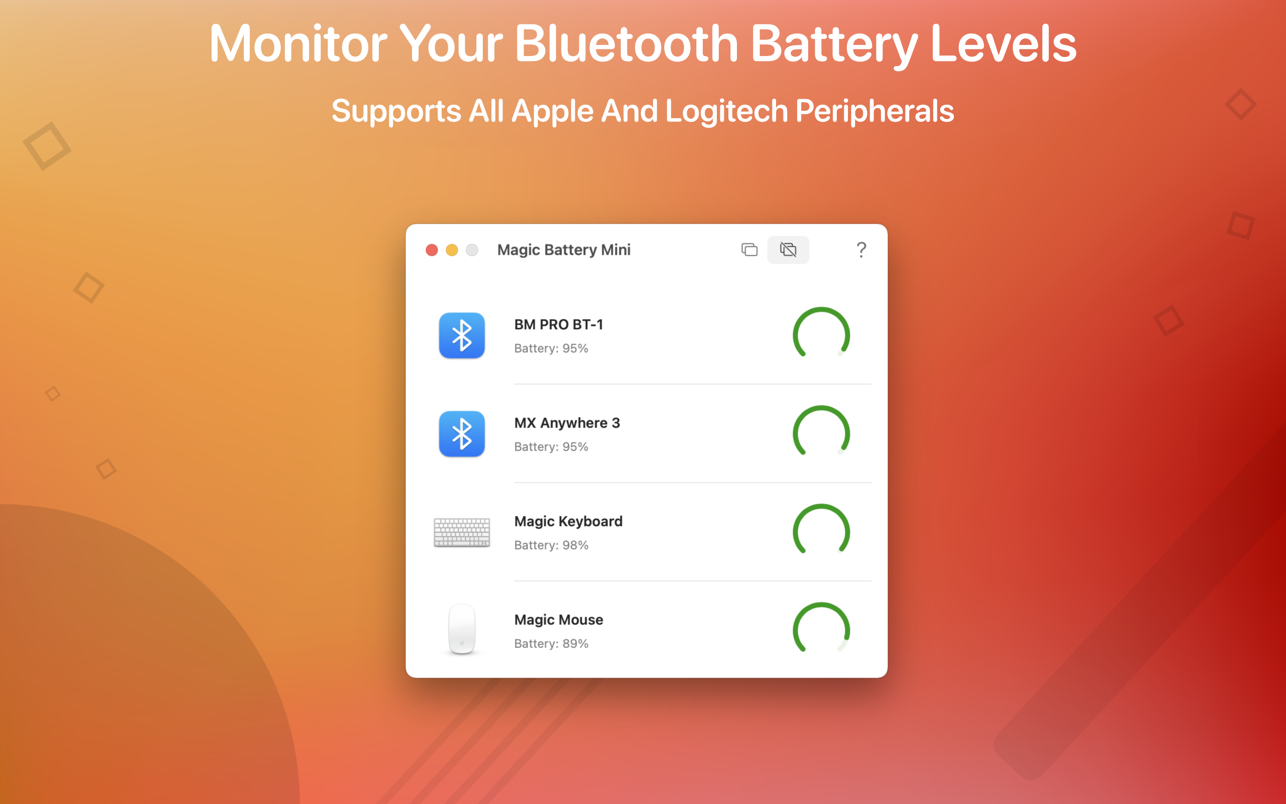 Magic Battery Mini for Mac 4.2.5 破解版 专业电池电量显示工具
