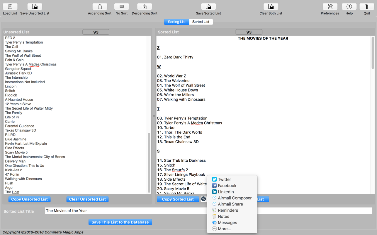 Magic Sort List for Mac 3.5.1 破解版 魔术排序软件