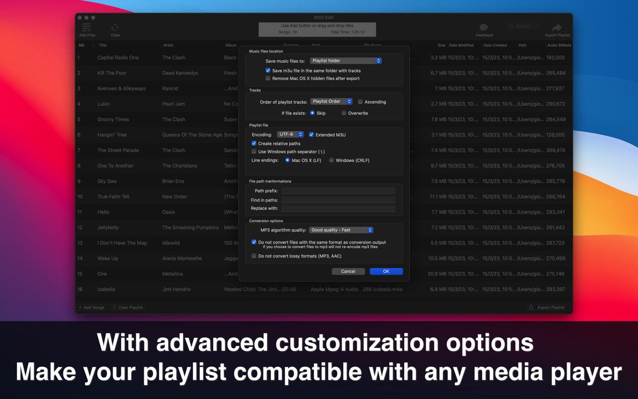 M3U Edit for Mac 1.4.2 破解版 M3U文件编辑器