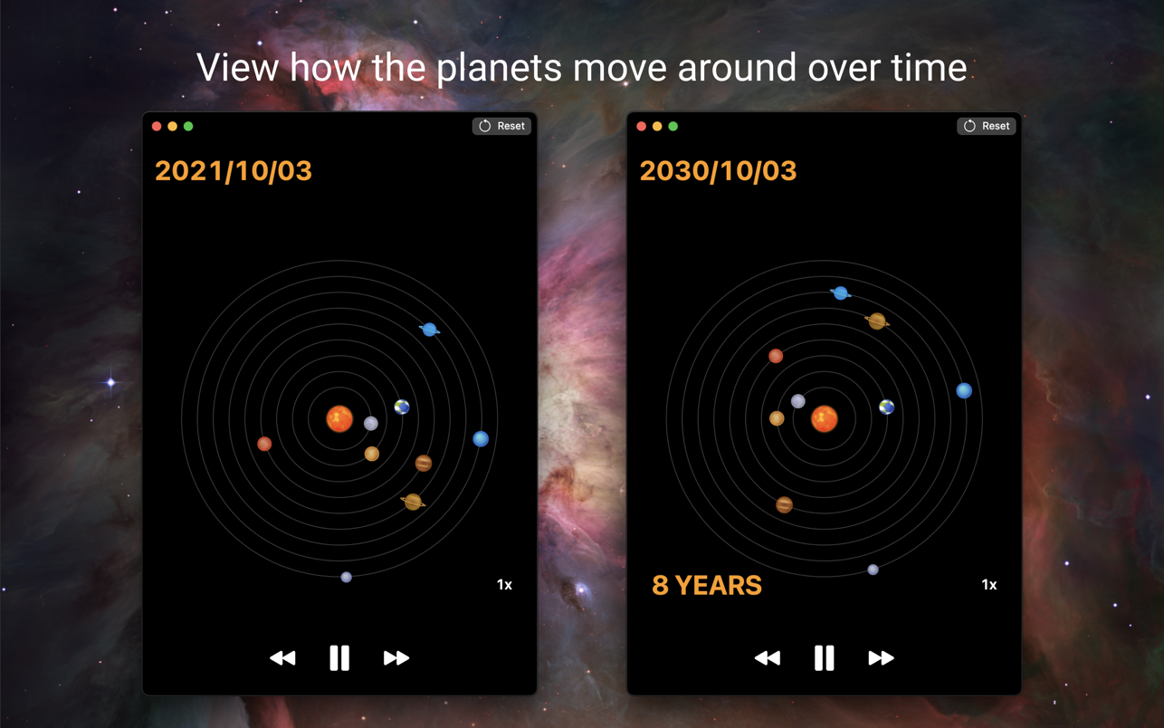 8Planets for Mac 1.1.9 破解版 行星轨道模拟器