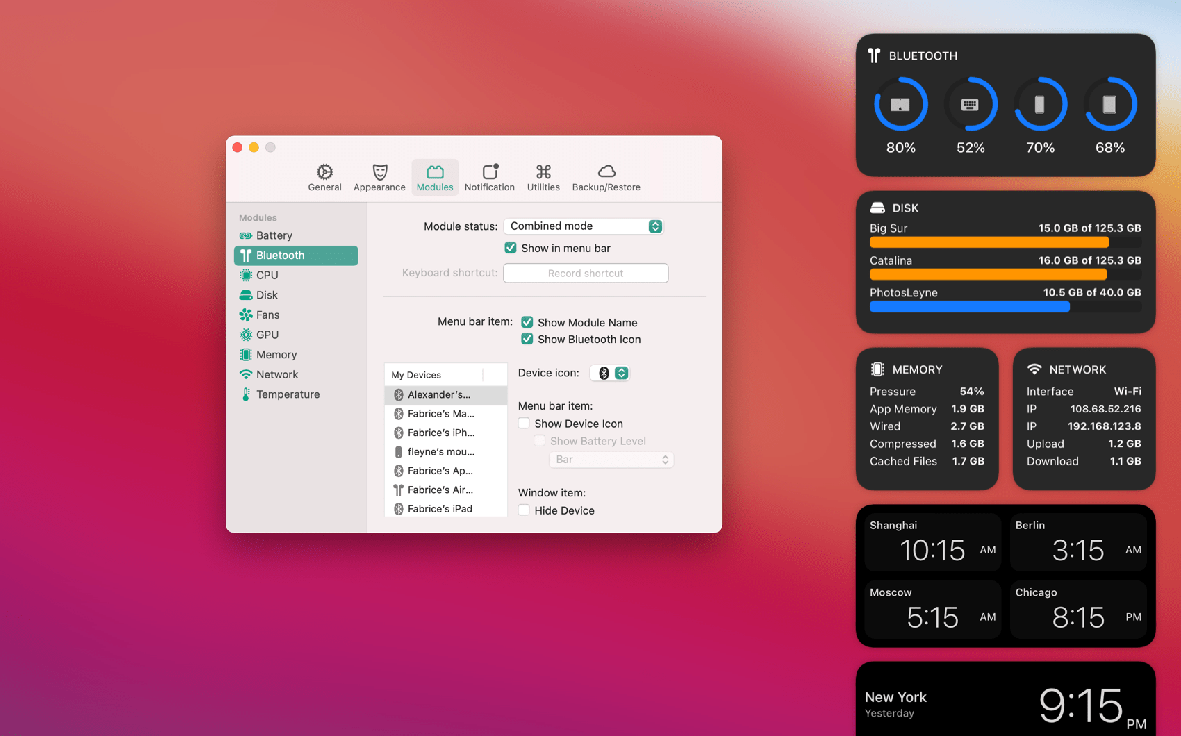 MenuBar Stats for Mac 3.9 破解版 值得尝试的Mac系统监控工具