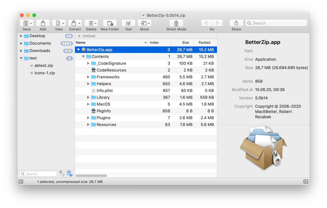 BetterZip for Mac 5.3.3 中文破解版 Mac上最优秀的压缩工具