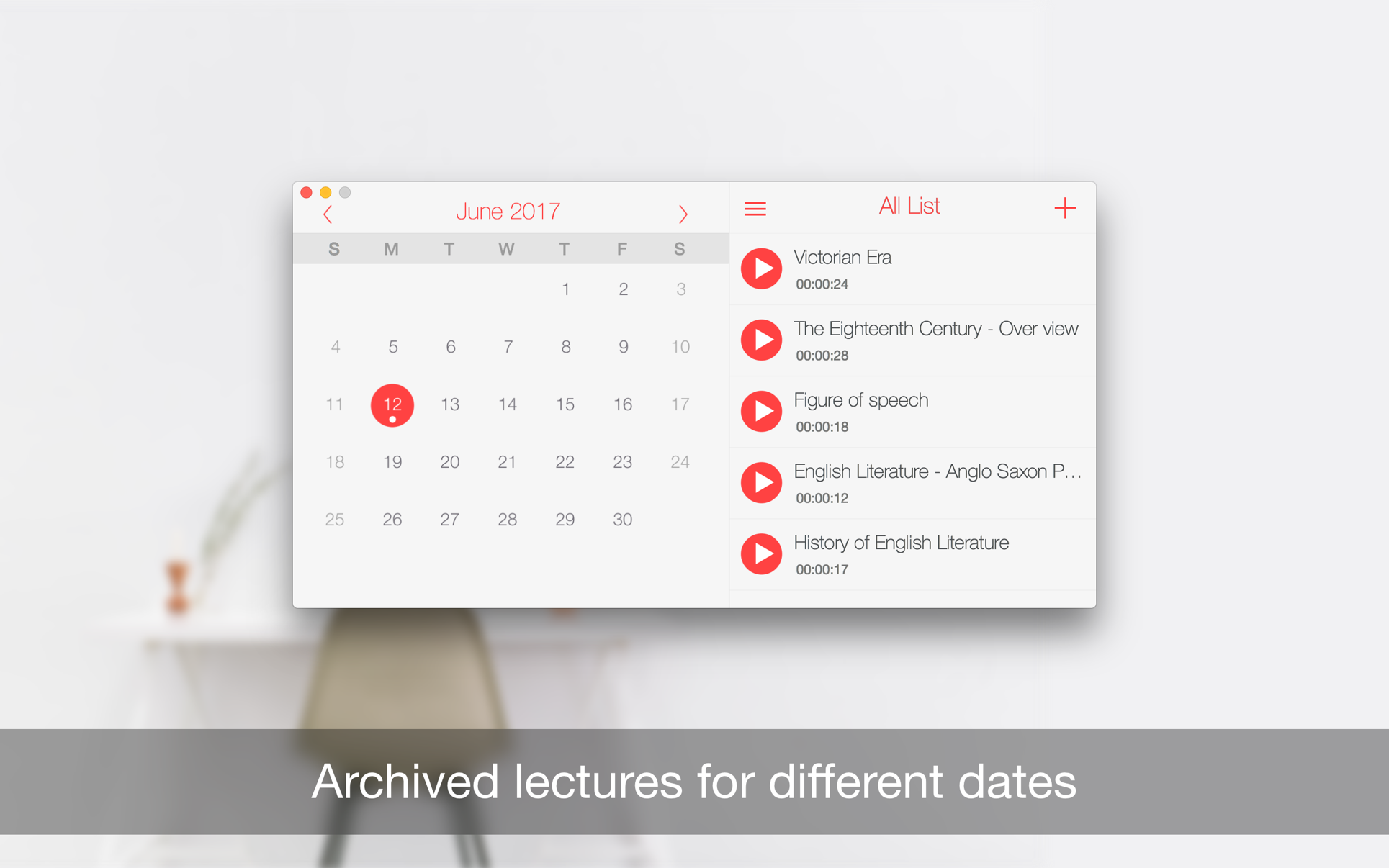Record Lectures for Mac 3.2 破解版 日历记事录音软件