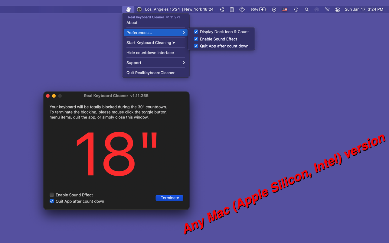 Real Keyboard Cleaner for Mac 1.50 破解版 键盘锁定清洁工具