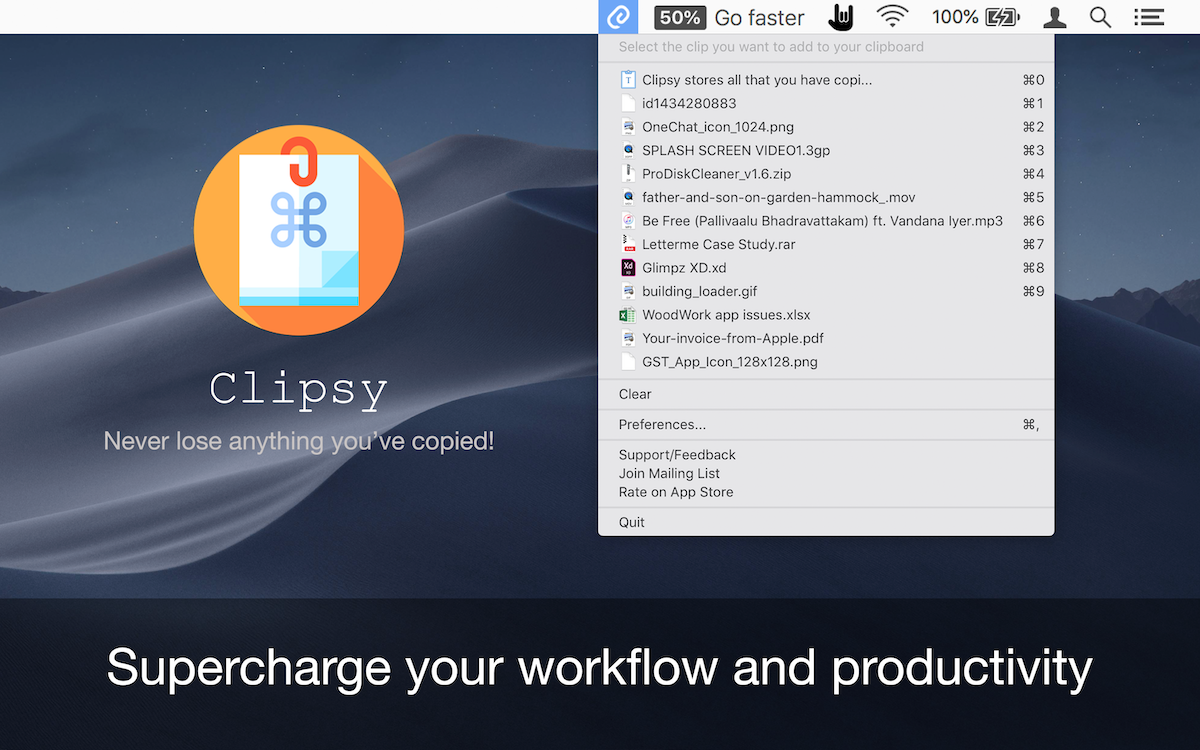 Clipsy for Mac 1.9 破解版 剪切板管理器