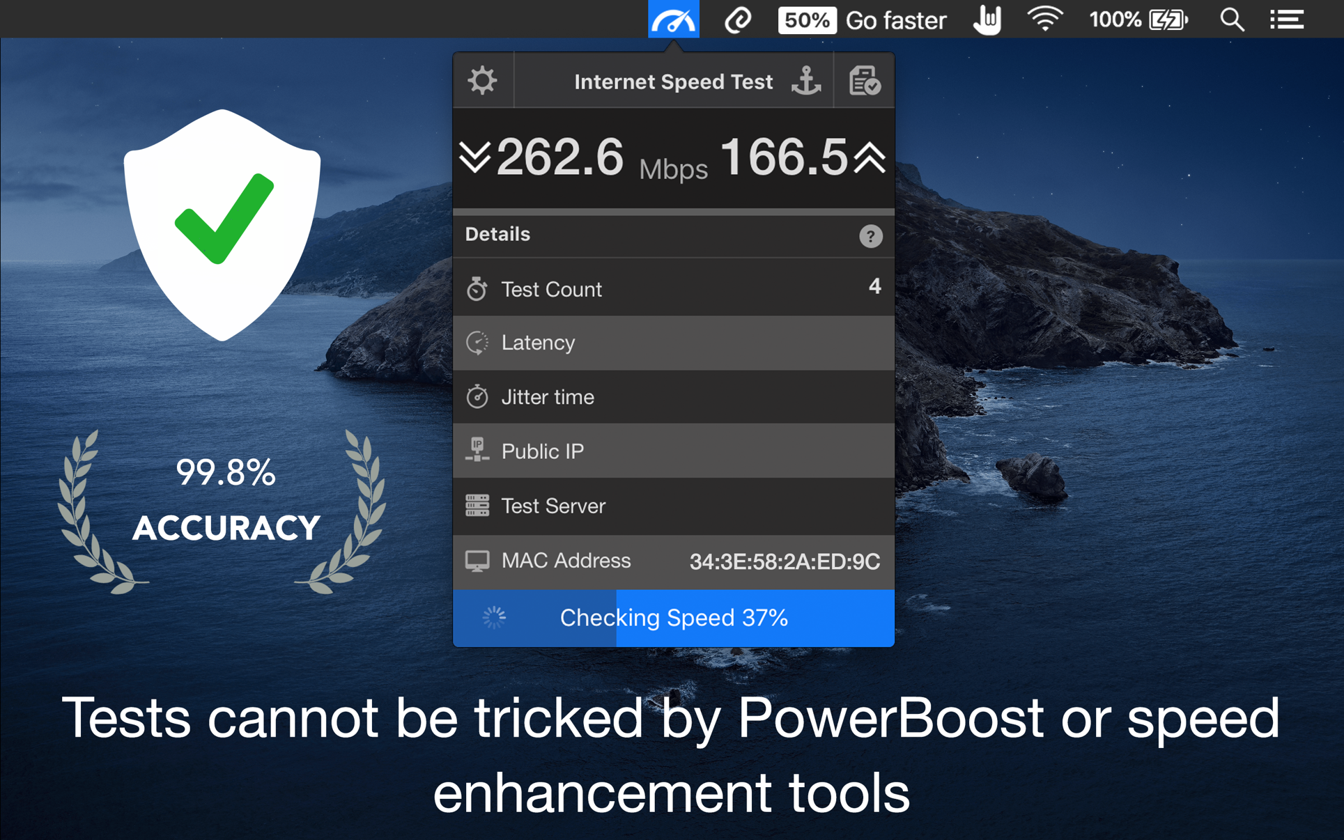 Internet Speed Test for Mac 3.8 中文破解版 网速测试工具