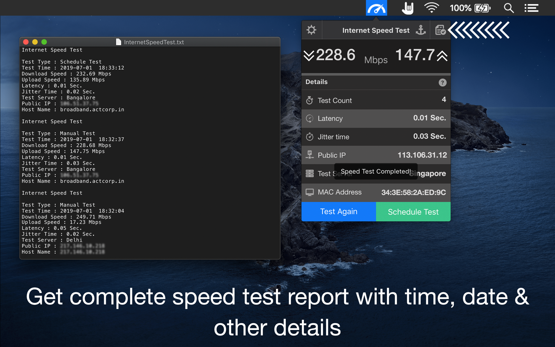 Internet Speed Test for Mac 3.8 中文破解版 网速测试工具