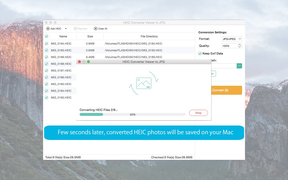Any HEIC Converter for Mac 1.0.25 破解版 HEIC图片转换器