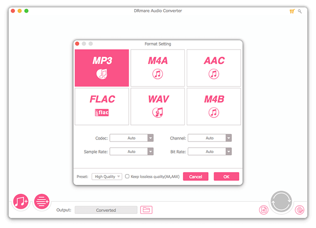 DRmare Audio Converter 2.8.0 Mac 破解版 DRM音频清除转换应用