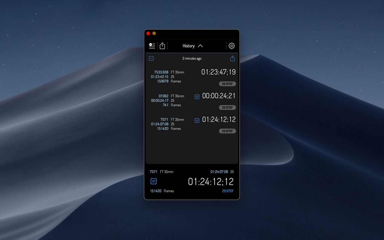 Timecode Pro 3.2.4 Mac 破解版 时间码计算器