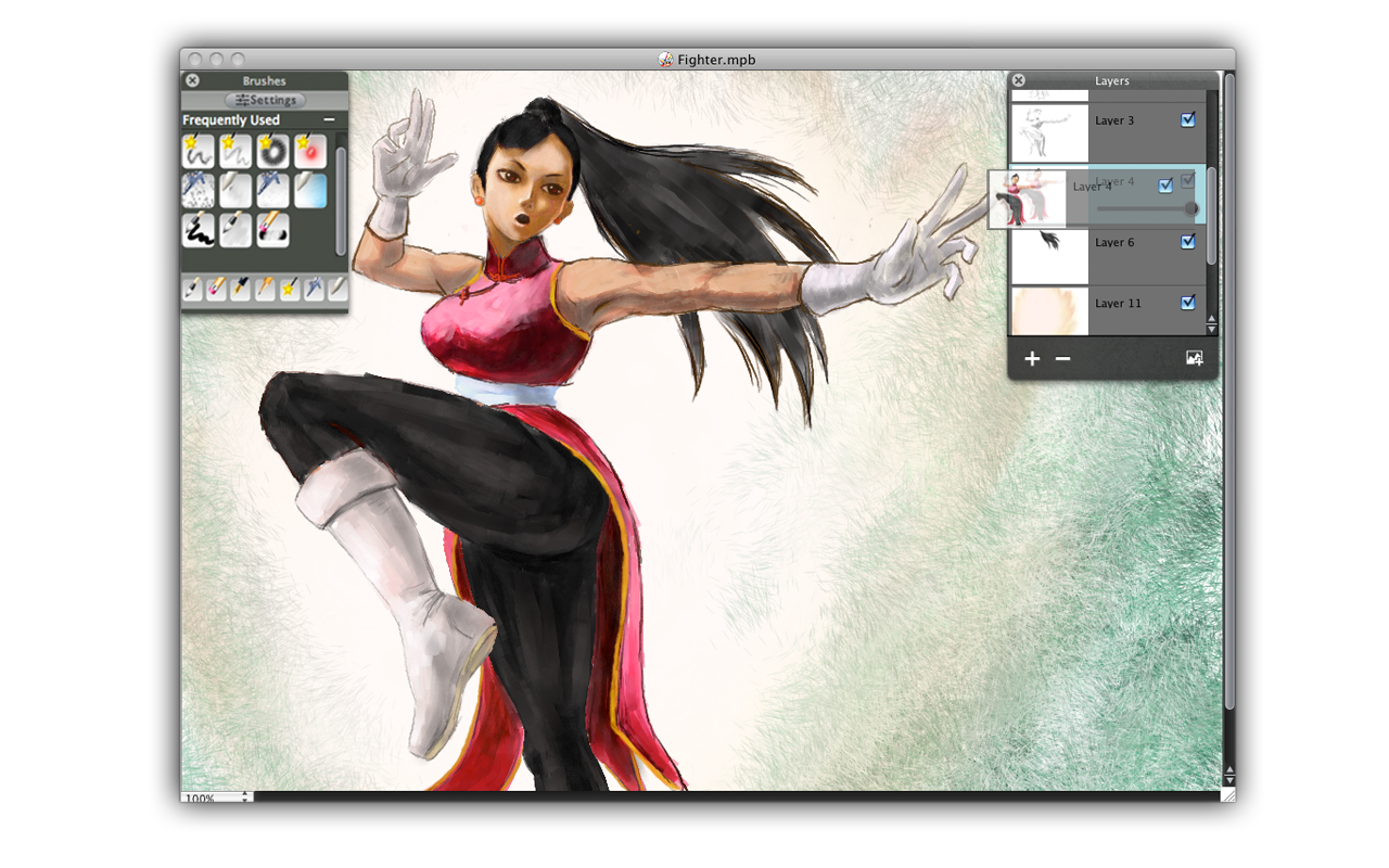 My PaintBrush Pro 2.2.0 Mac 破解版 百种画笔选择,可素描,自定义文字